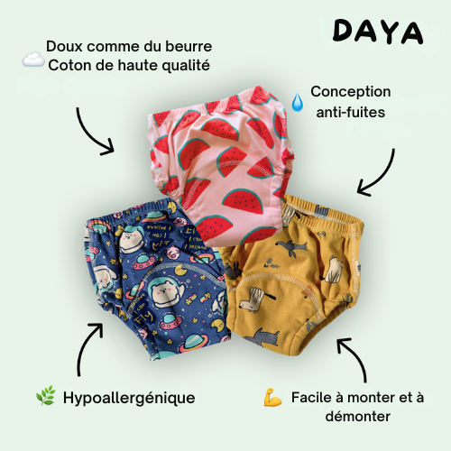 Culotte Réutilisable DAYA — Technologie 3 Couches